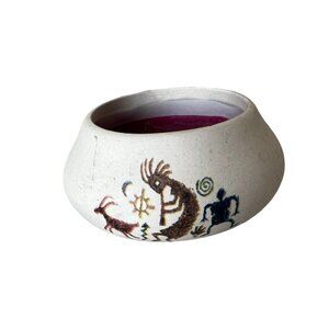 Vintage 1994 Our Secret Southwest Kokopelli Beige Designer Candle